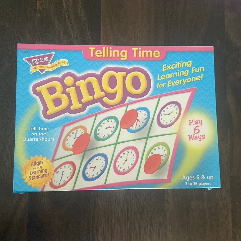 TREND Telling Time BINGO educational fun! NEW NEVER OPENED